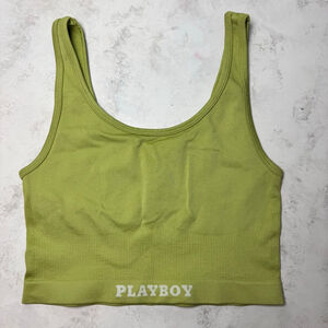 Playboy by PacSun Crop Top Camisole S Lime Green
